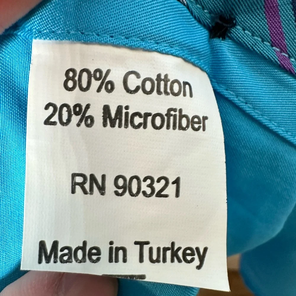 RGB Black Label Men’s XL Blue Dress Shirt (cotton/microfiber) NWt - Picture 7 of 7